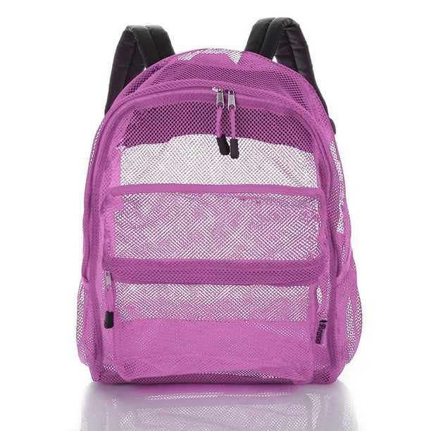 Mesh Backpack See Through Mesh Daypack Completely Transparent School Bookbag